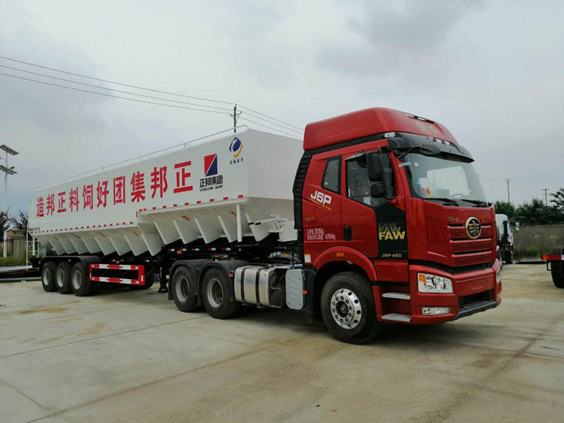 30-Ton (60 m³) Semi-Trailer Bulk Feed Truck